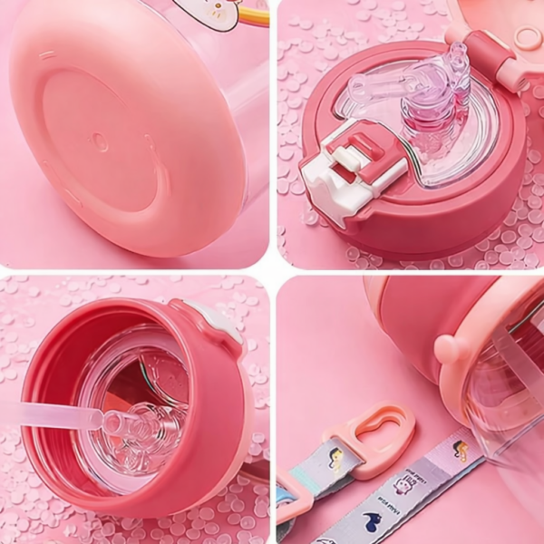 Deer Horn Shape Water Bottle with Cartoon Character for Kids